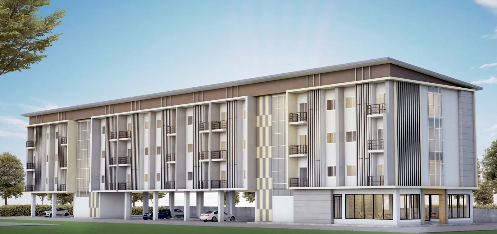 โรงแรม GT Residence คสล. 4 ชั้น 60 ห้อง